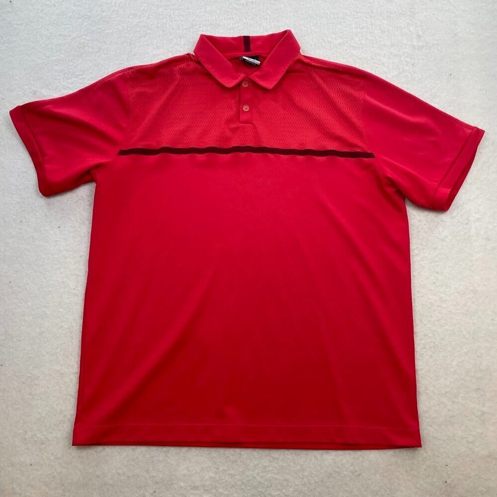 Nike Tour Performance Golf Polo Shirt Men's Red Dri-Fit Short Sleeve Size XXL